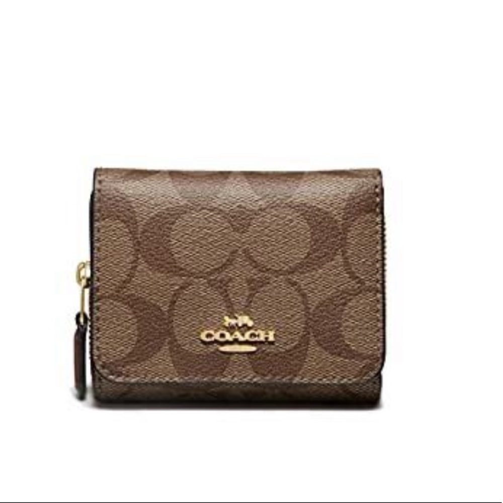 NWT Coach Signature Small Trifold Wallet